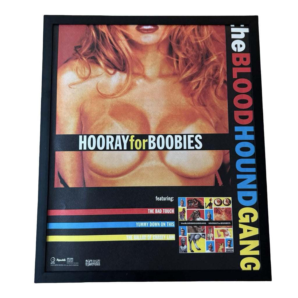 Vintage Bloodhound Gang Hooray for Boobies Ad 10x12 Framed Magazine Print