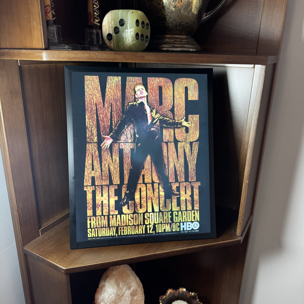 Vintage Marc Anthony HBO Madison Square Garden Ad 10x12 Framed Magazine Print
