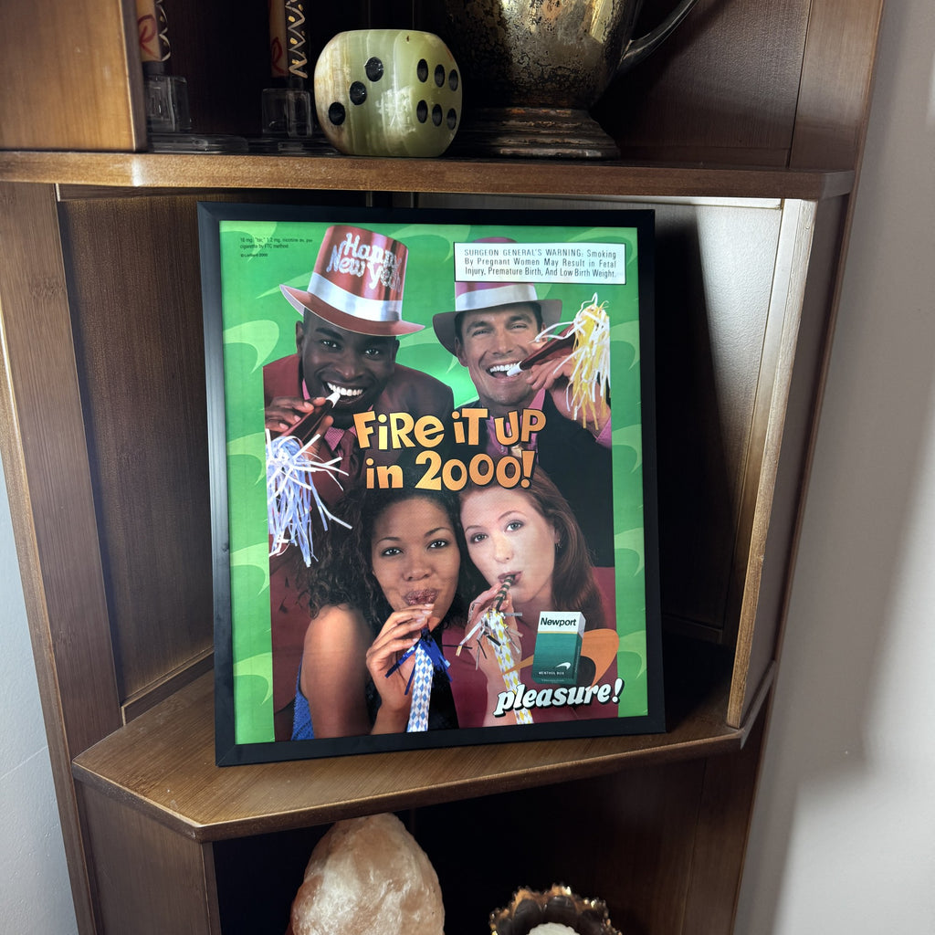 Vintage Newport Fire It Up in 2000 Cigarette Ad 10x12 Framed Magazine Print