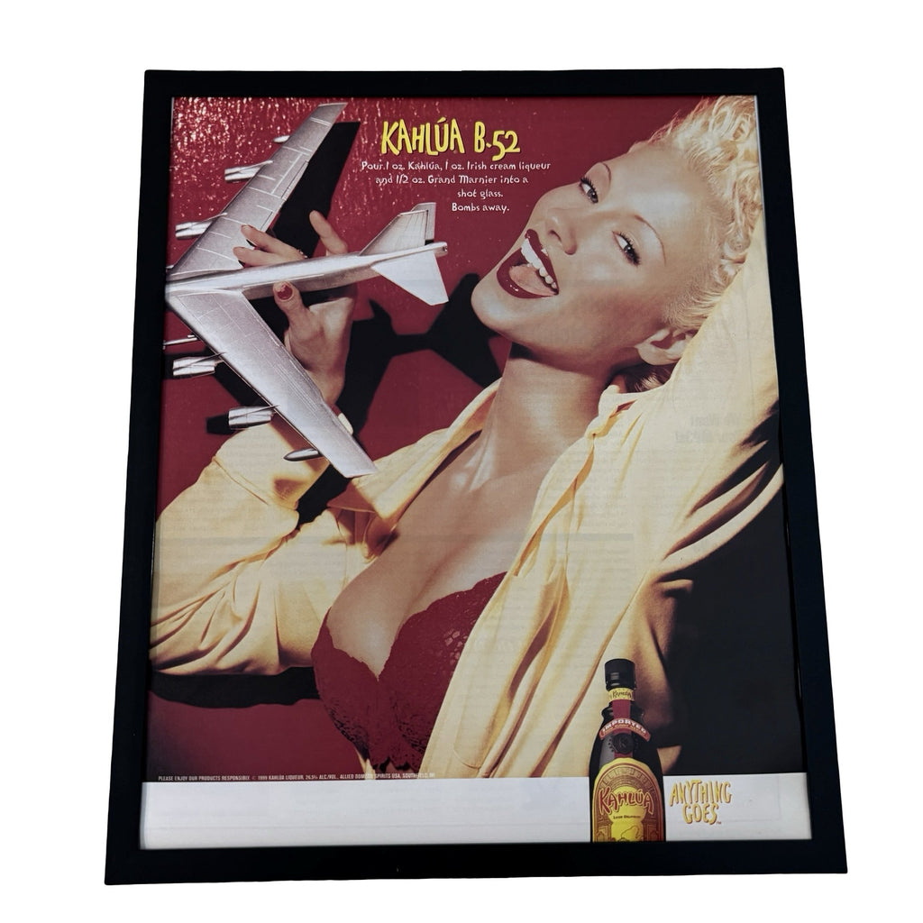 Vintage Kahlua B-52 Cocktail Recipe Ad 10x12 Framed Magazine Print