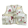 Sage Gingham and Rose 2XL quilted vest rework, front