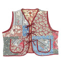 Country Calico 2XL quilted vest rework, front