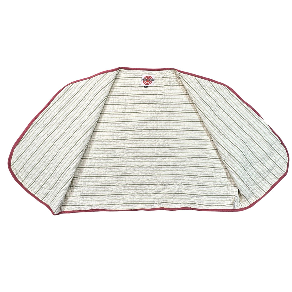 Coral Chrysanthemum 2XL quilted vest rework, interior lining