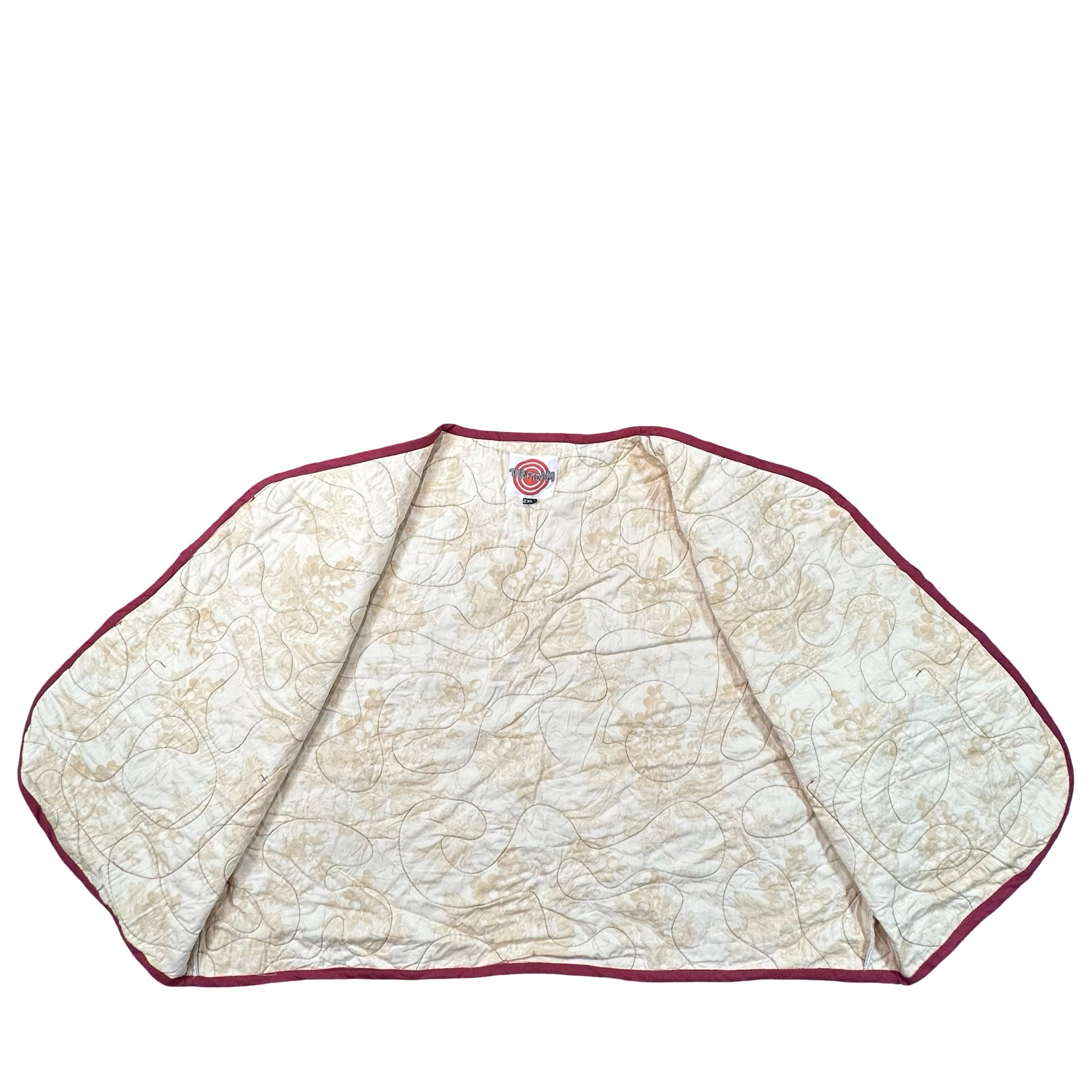 Autumn Sunflower 2XL quilted vest rework, interior lining