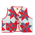 Nautical Star quilted vest rework, size 2XL, front