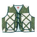 Green Bear Paw 2XL quilted vest rework, front