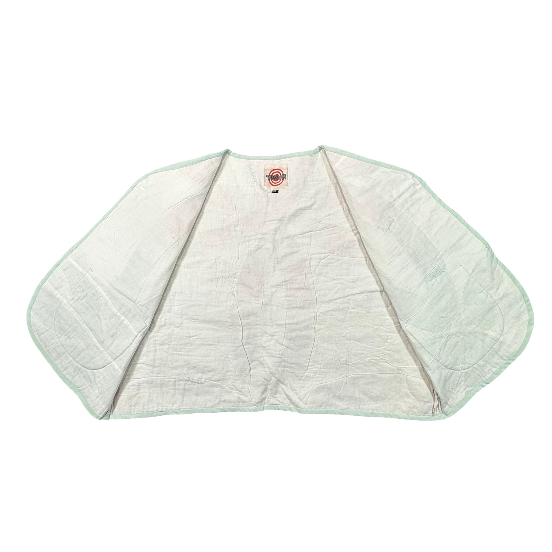 Rose & Sage Wedding Ring XL quilted vest rework, inside lining