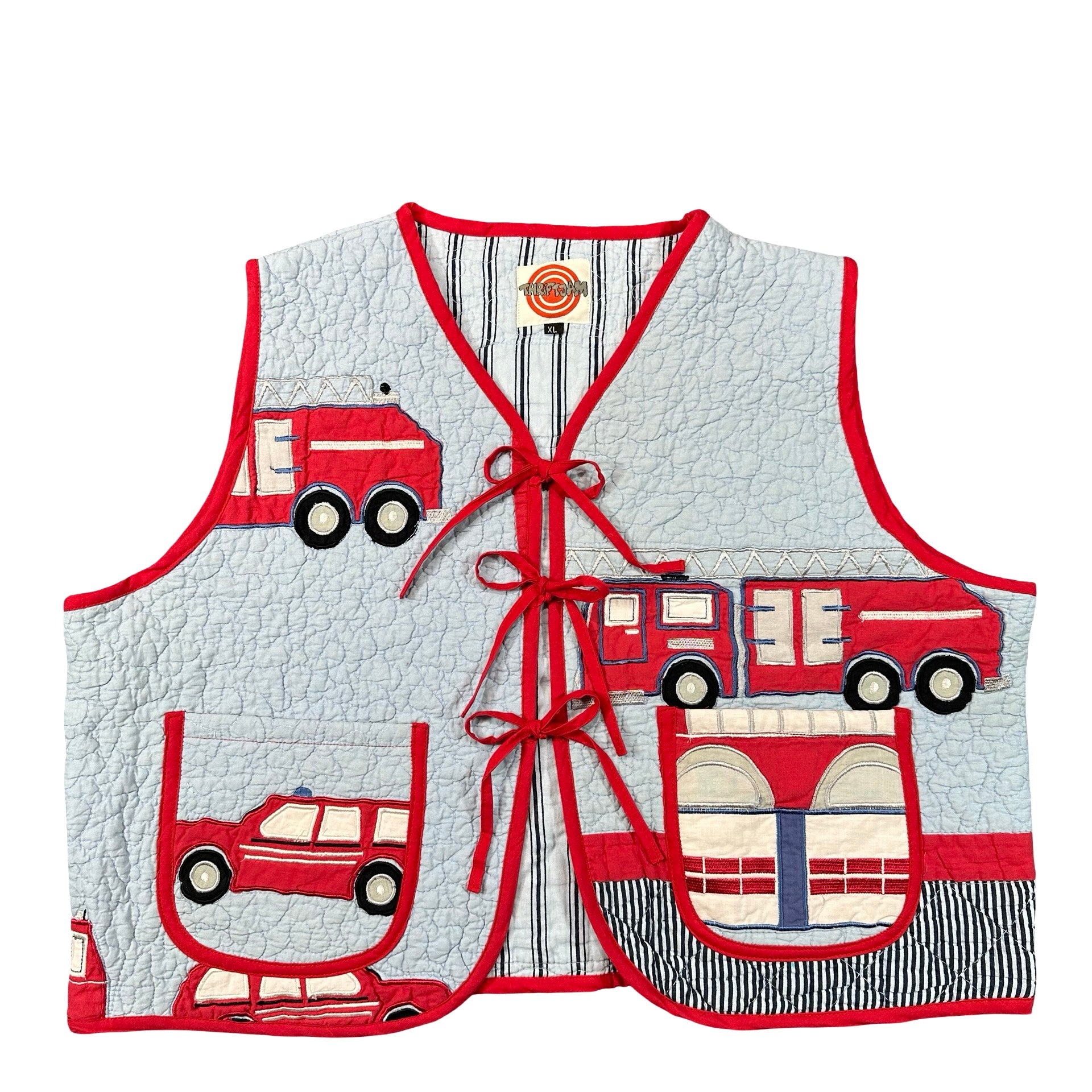 Firehouse Novelty XL quilted vest rework, front