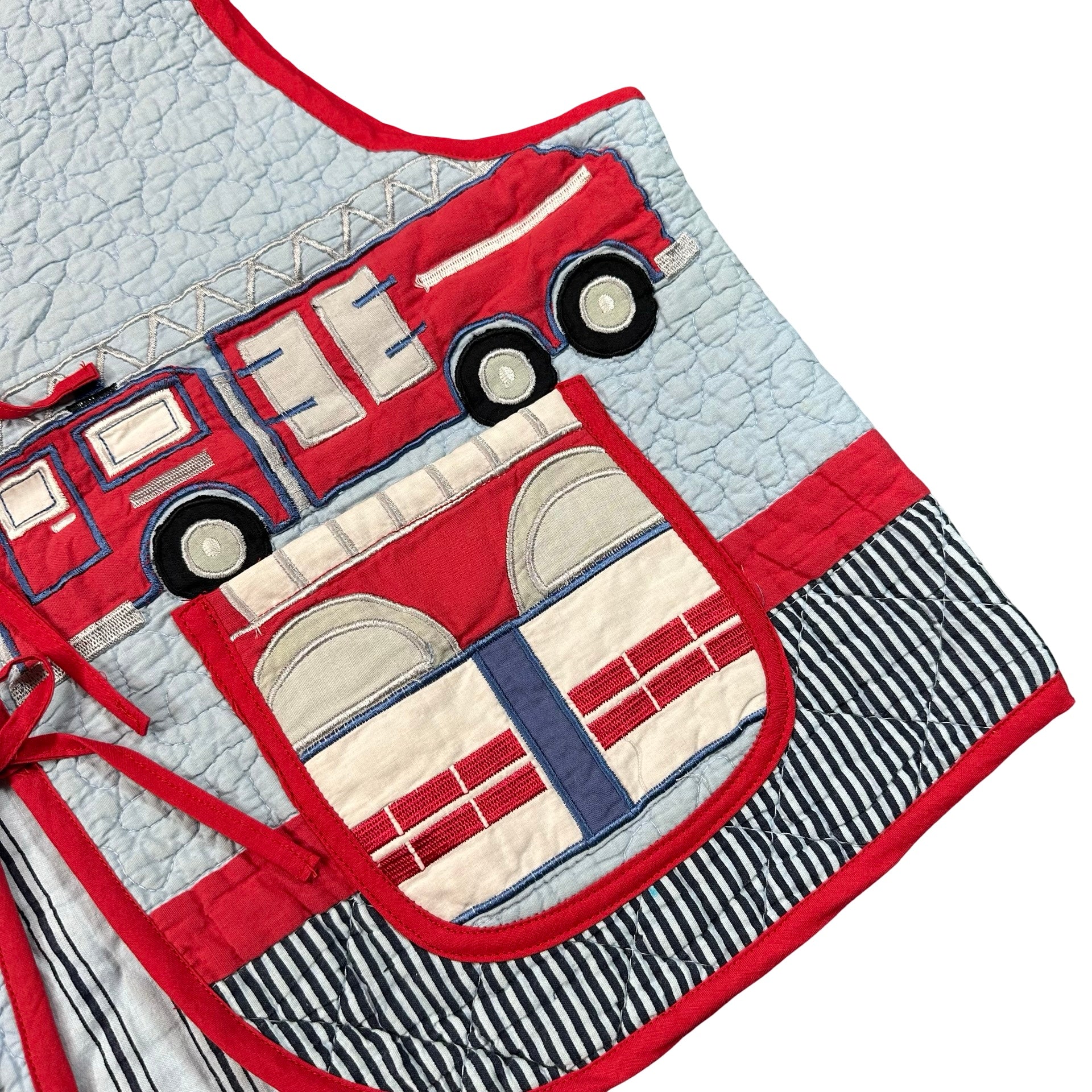 Firehouse Novelty XL quilted vest rework, patch pocket detail