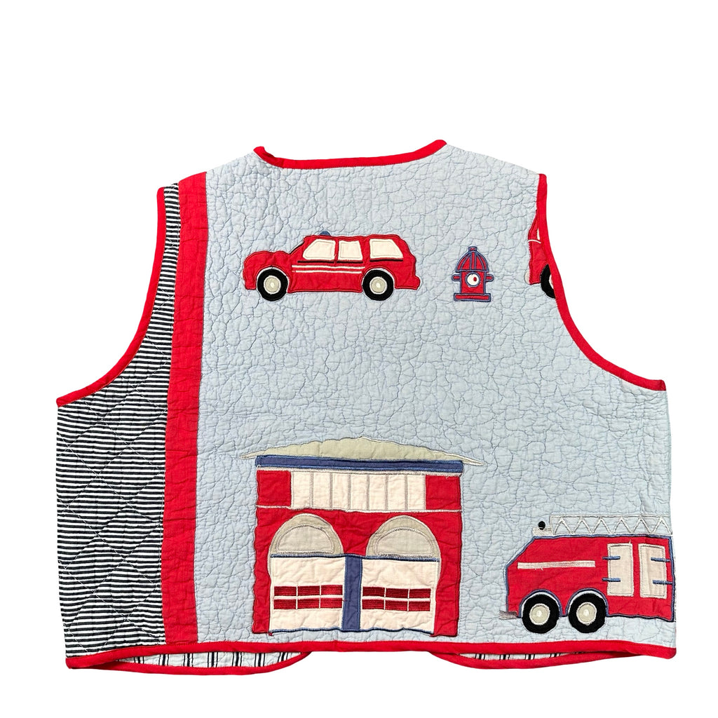 Firehouse Novelty XL quilted vest rework, back