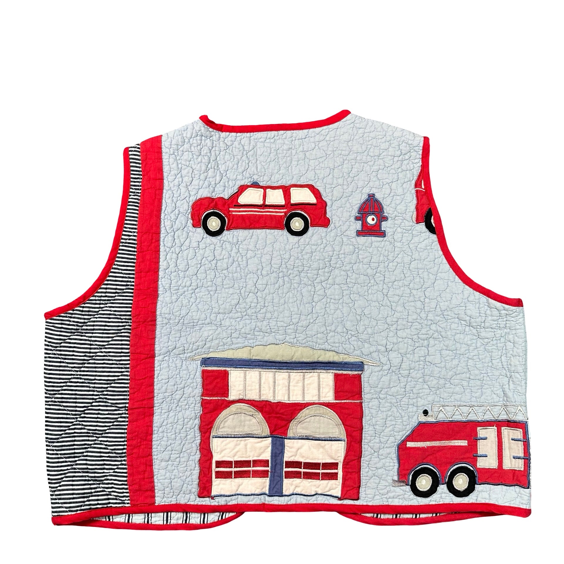 Firehouse Novelty XL quilted vest rework, back