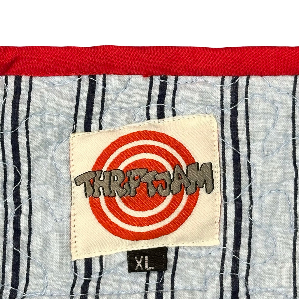 Firehouse Novelty XL quilted vest rework, ThriftJam size XL label