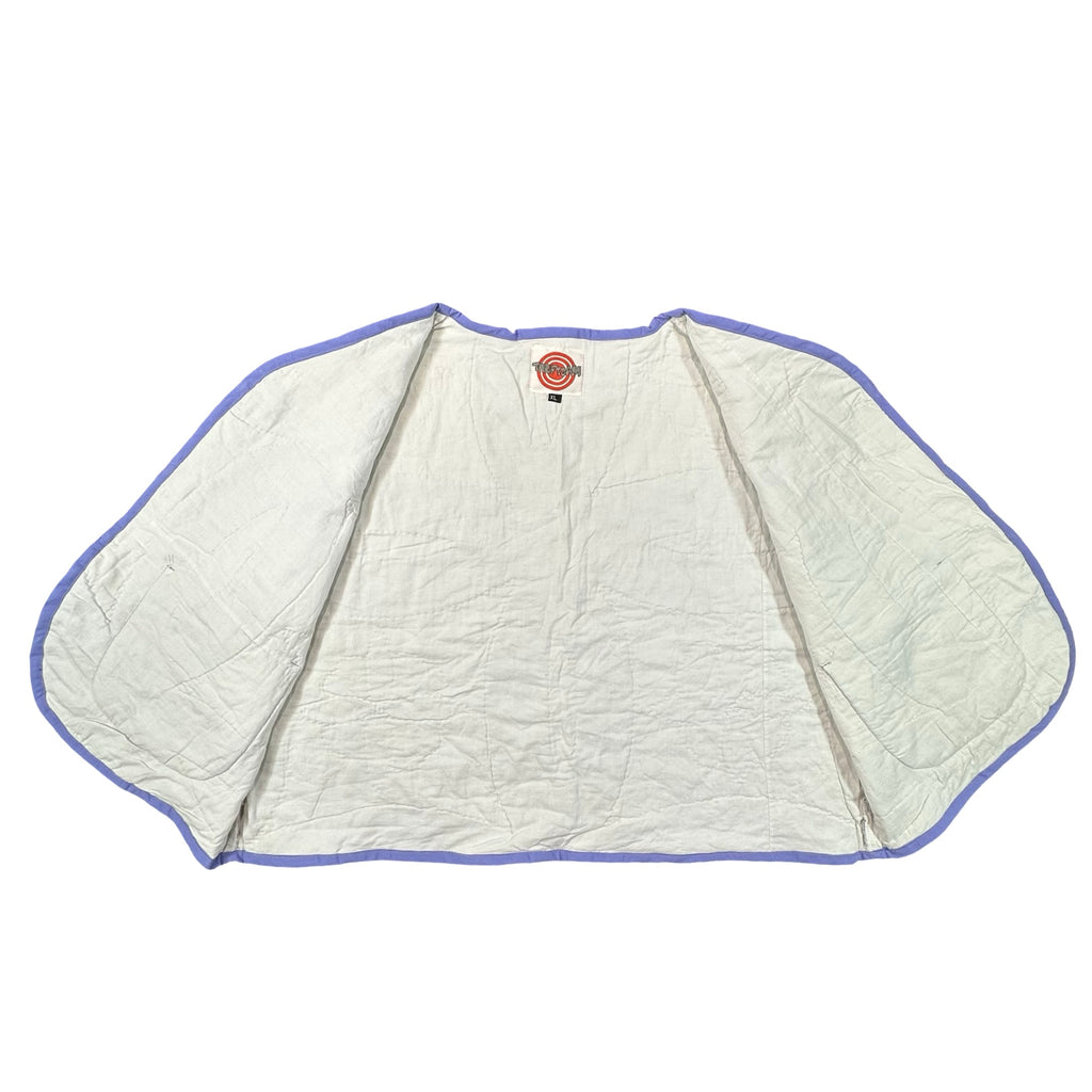 Lilac Wedding Ring XL quilted vest rework, inside lining