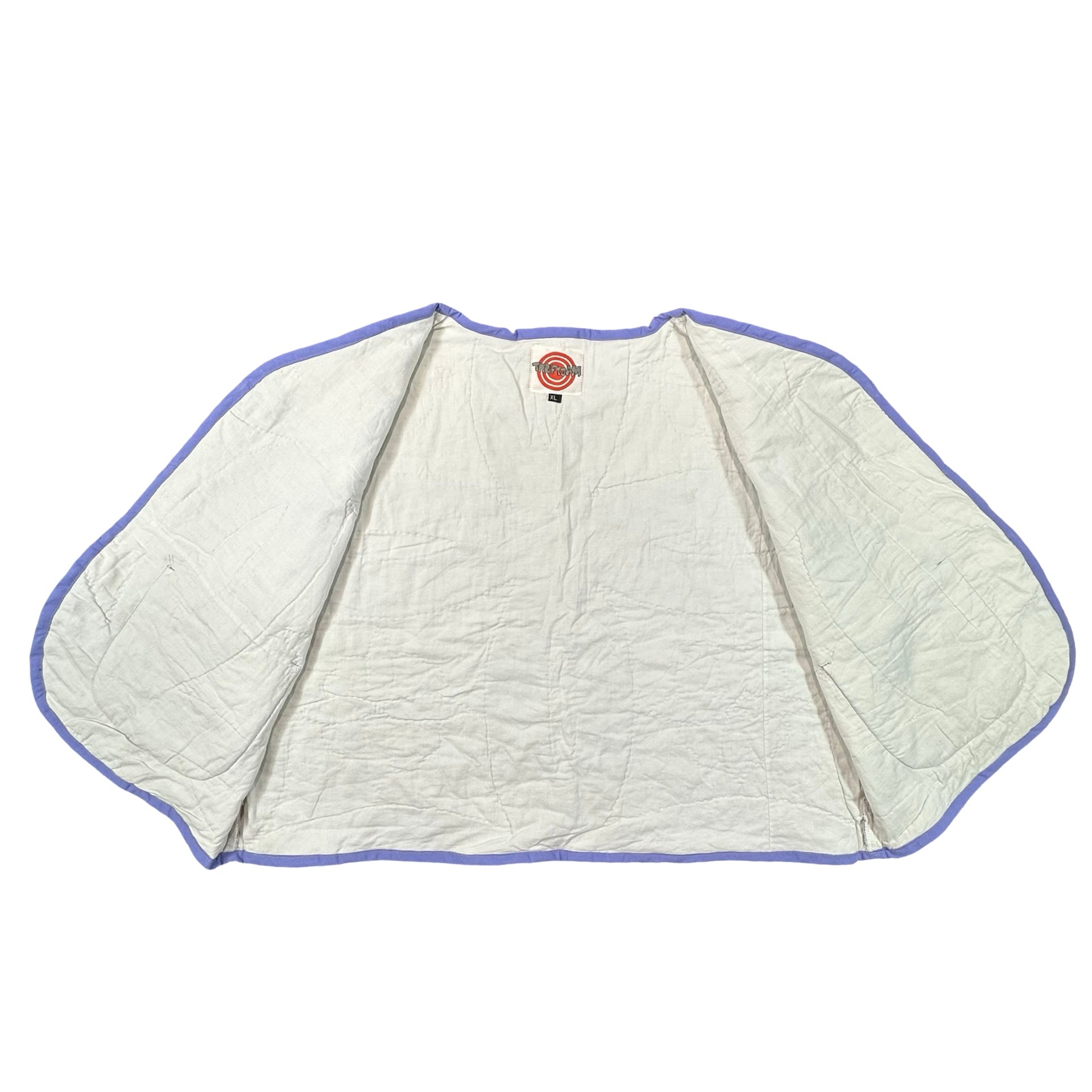 Lilac Wedding Ring XL quilted vest rework, inside lining