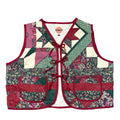 Holly Berry Star XL quilted vest rework, front