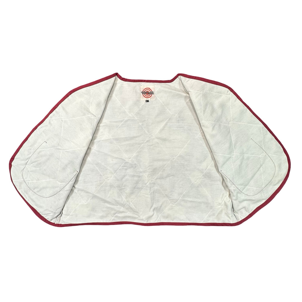 Holly Berry Star XL quilted vest rework, inside lining