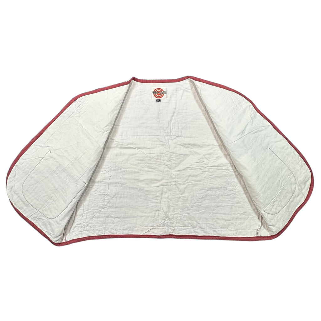 Rosebud Log Cabin XL quilted vest rework, inside lining
