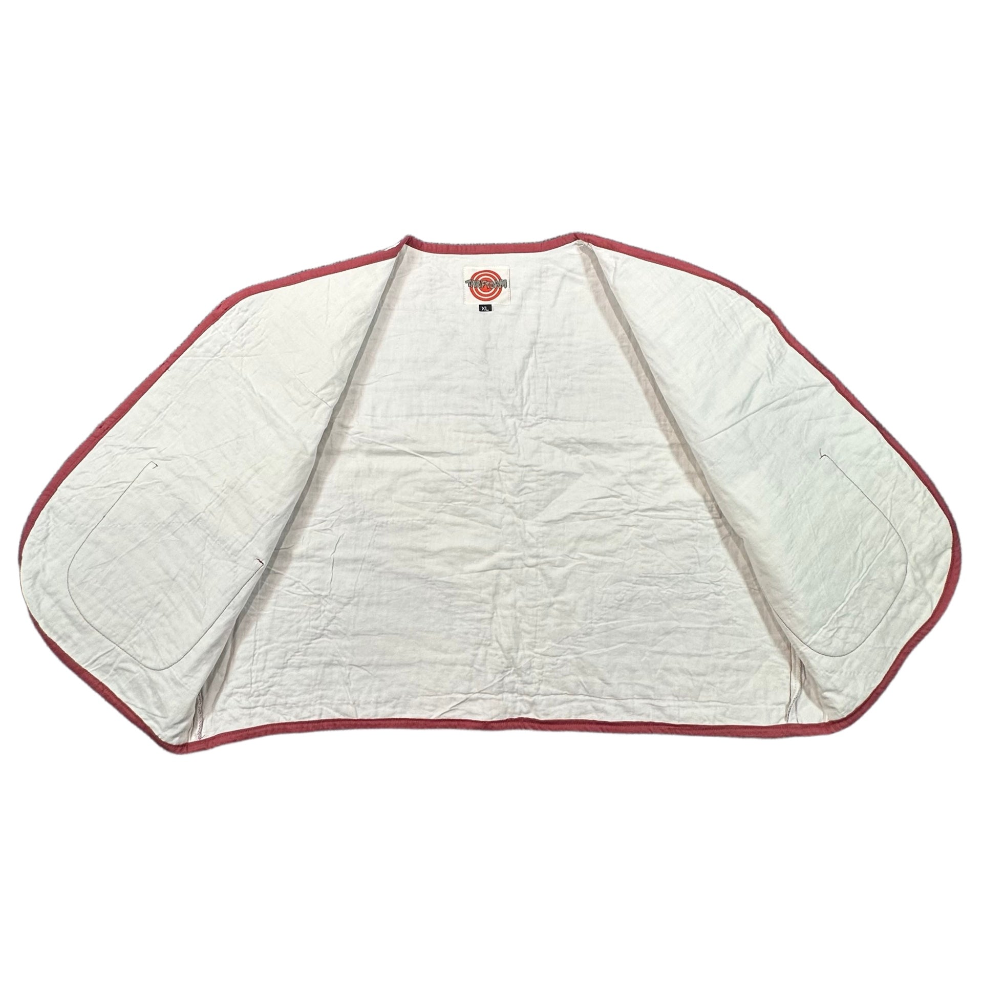 Rosebud Log Cabin XL quilted vest rework, inside lining