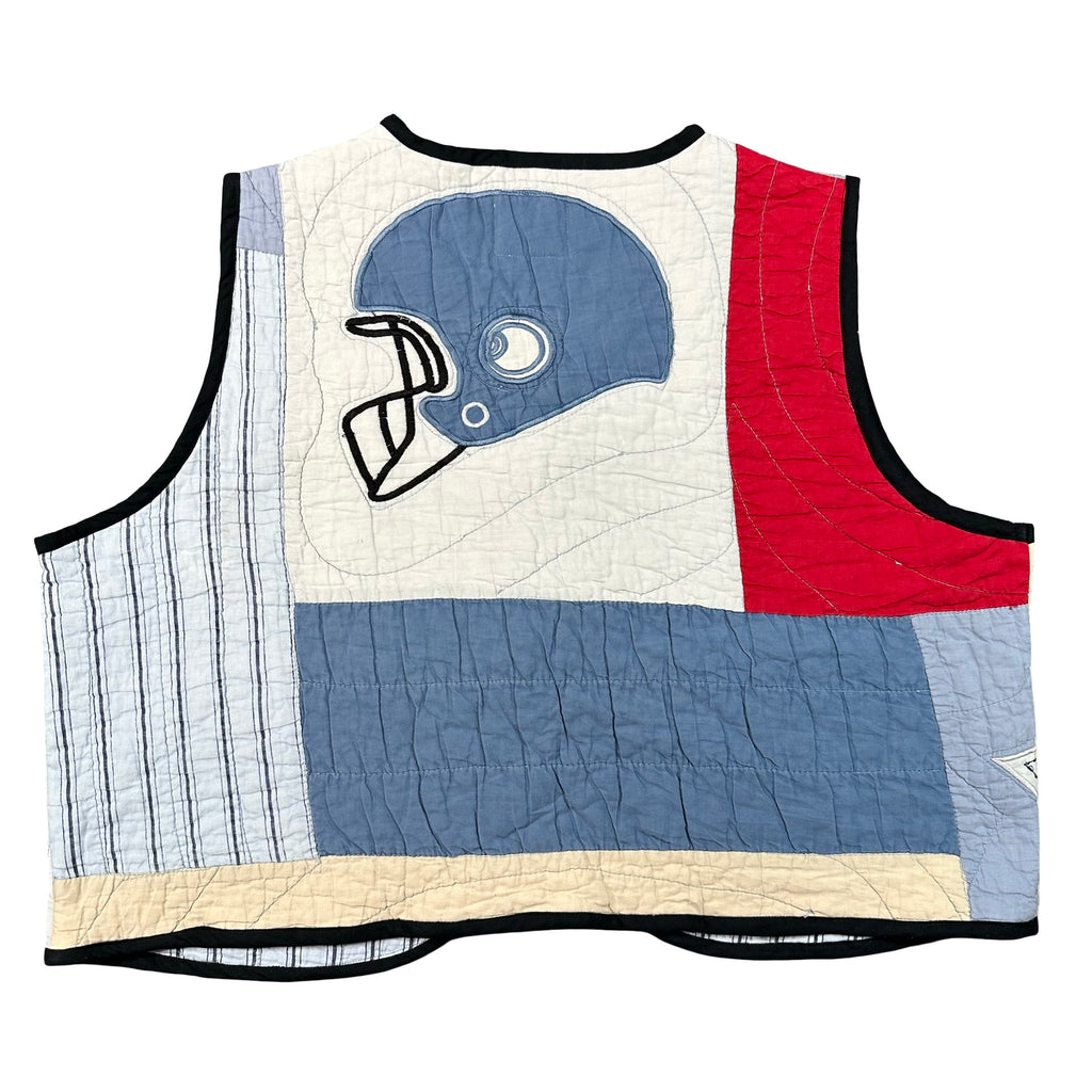 All Star Sports XL quilted vest rework, back