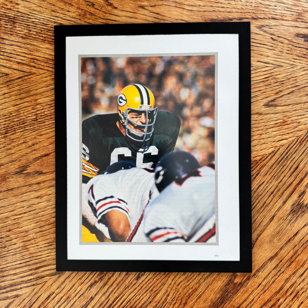 Green Bay Packers Ray Nitschke Vintage Football Photo Print - detail view