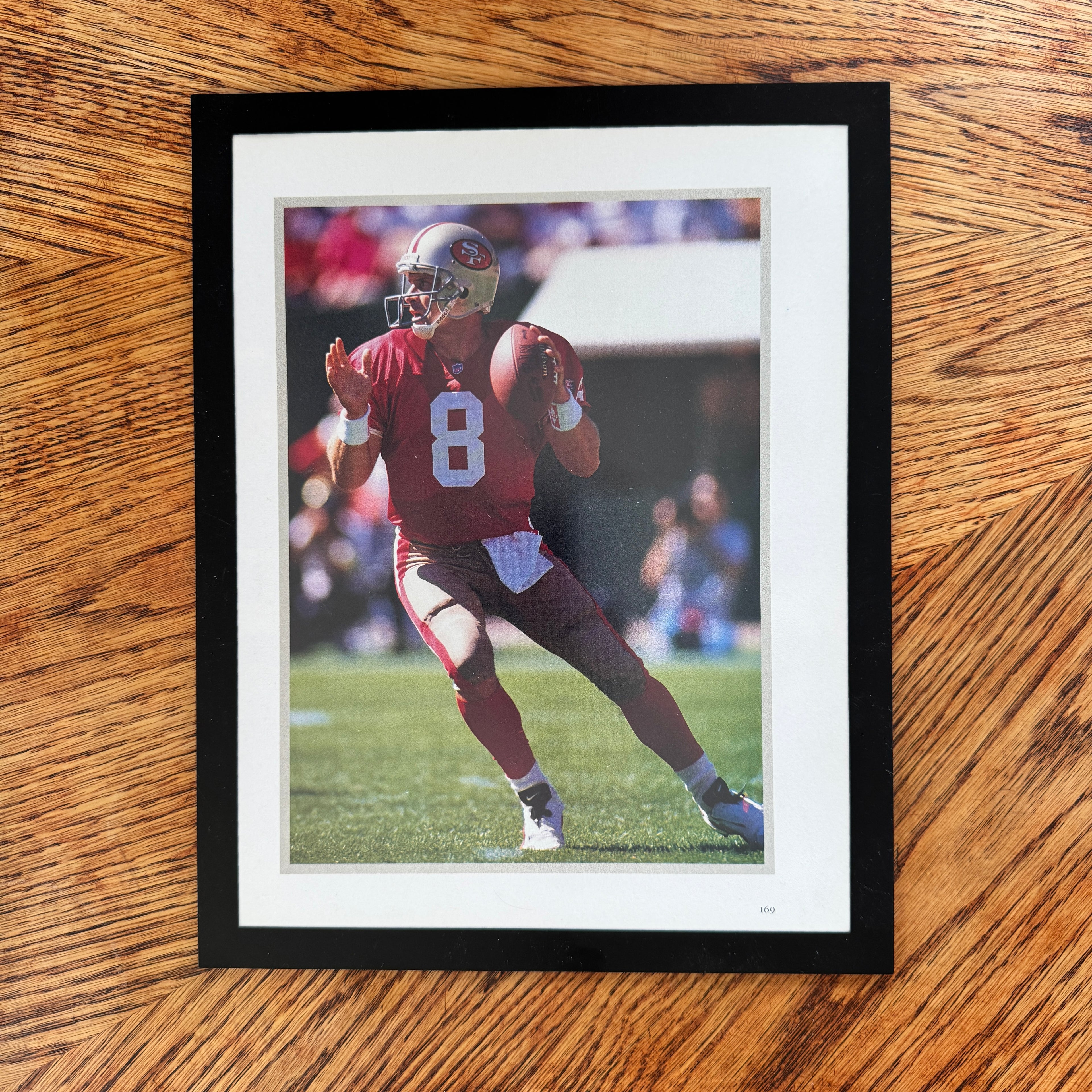 San Francisco 49ers Steve Young Vintage Football Photo Print - detail view
