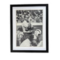 Vintage Football Coach Sideline Black and White Photo Print