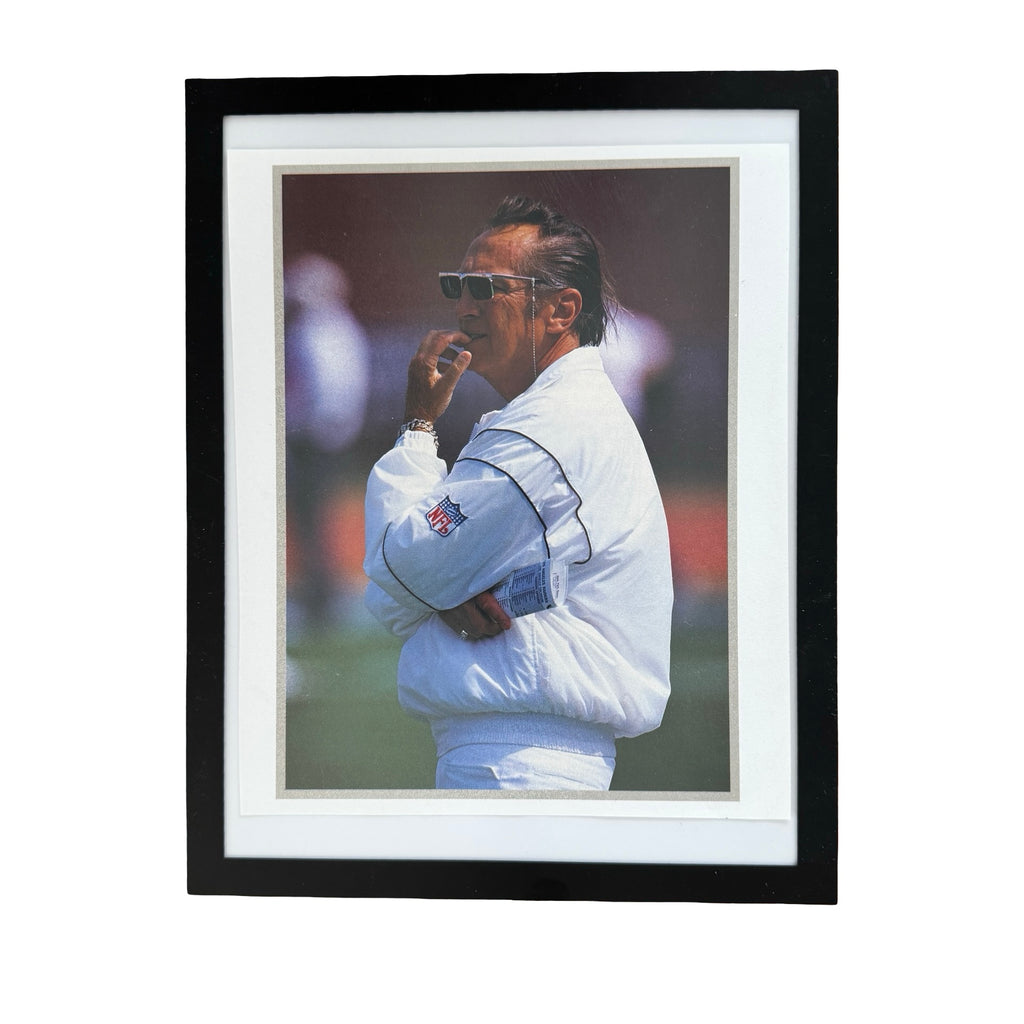 NFL Coach Jimmy Johnson Vintage Football Sideline Photo Print