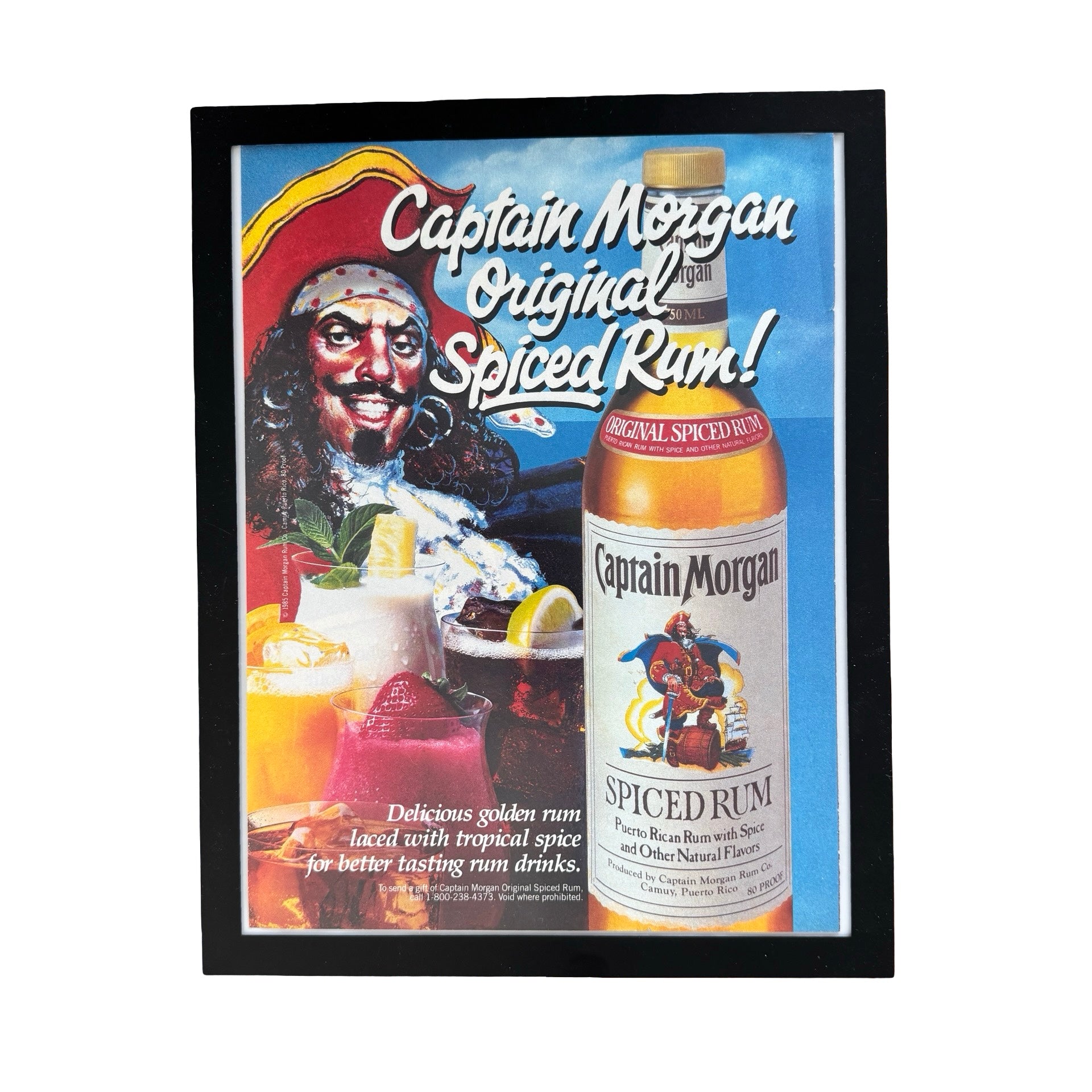 Captain Morgan Original Spiced Rum Vintage 1985 Liquor Ad Print
