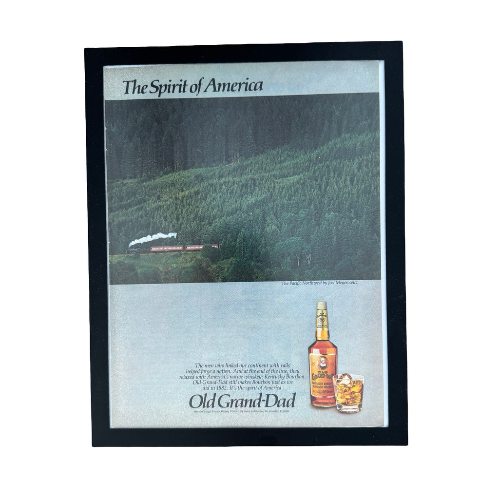 Old Grand-Dad Bourbon Spirit of America Train Vintage Whiskey Ad Print