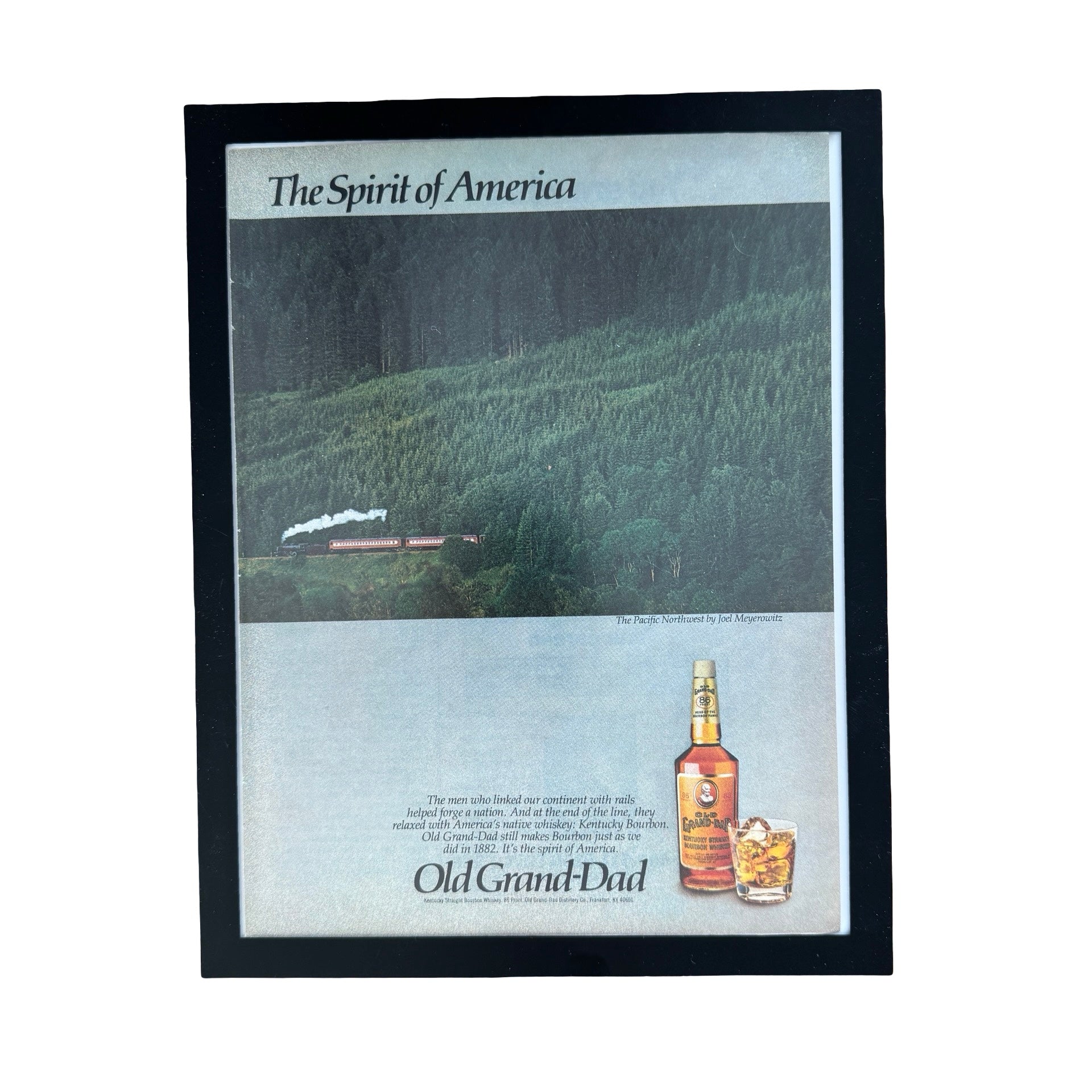 Old Grand-Dad Bourbon Spirit of America Train Vintage Whiskey Ad Print