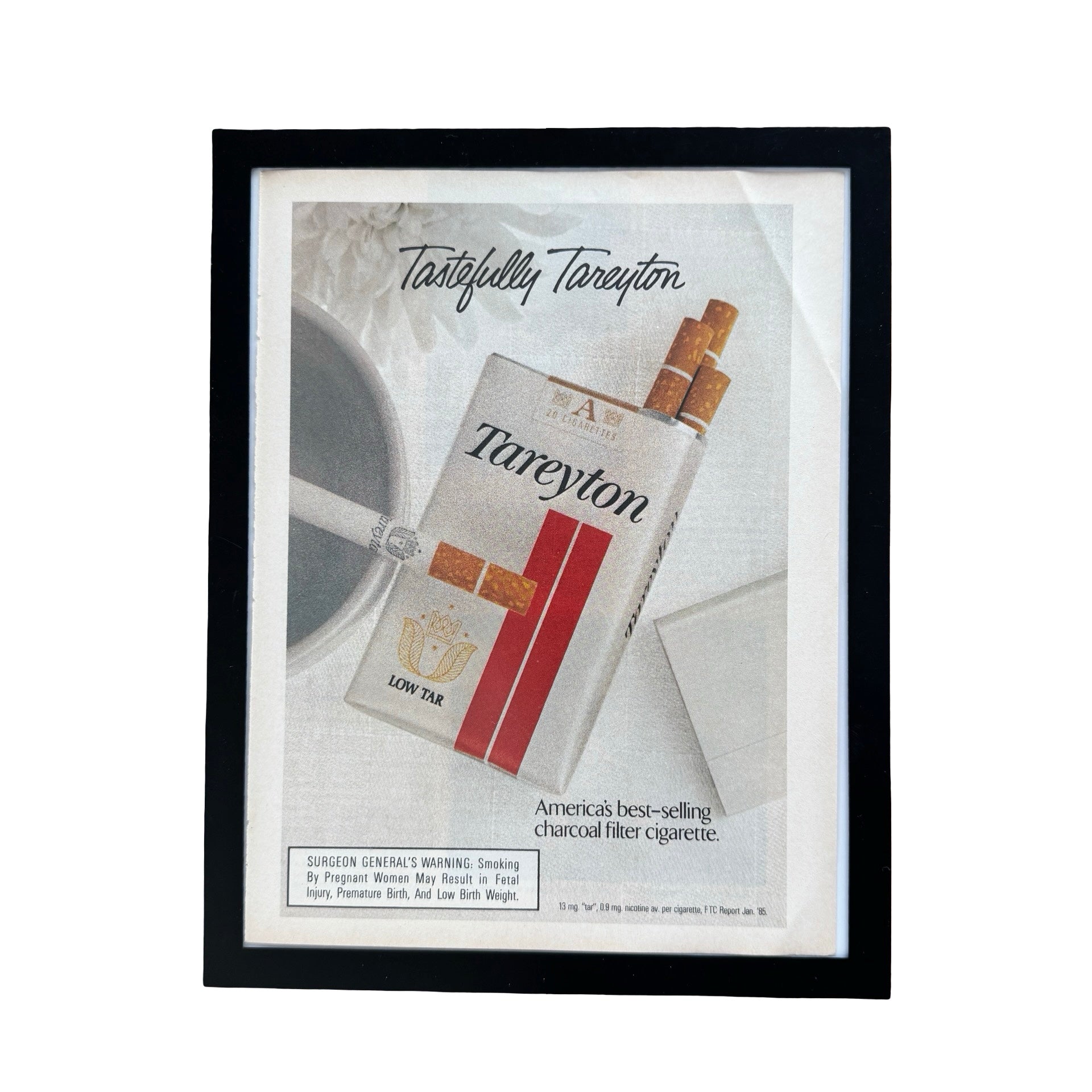 Tareyton Cigarettes Tastefully Tareyton Vintage 1985 Cigarette Ad Print