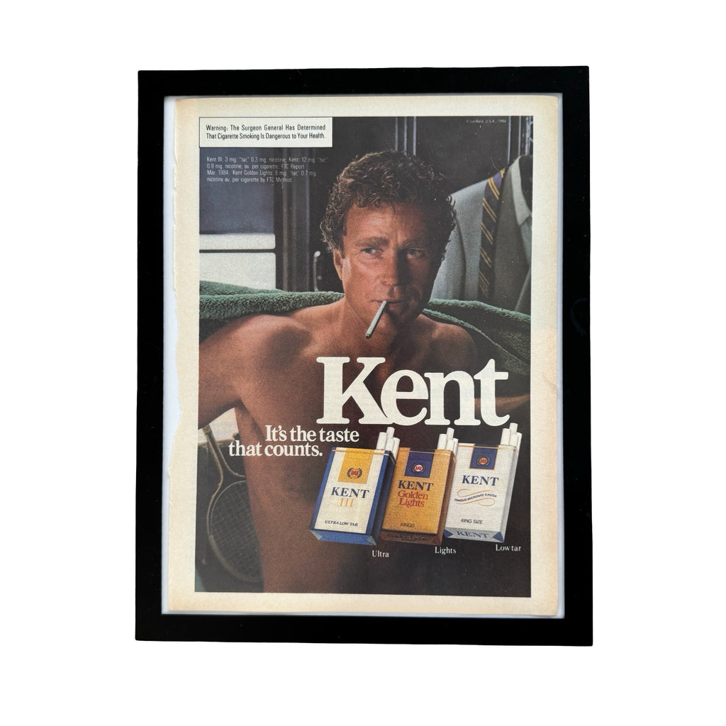 Kent Cigarettes It's the Taste That Counts Vintage 1984 Cigarette Ad Print