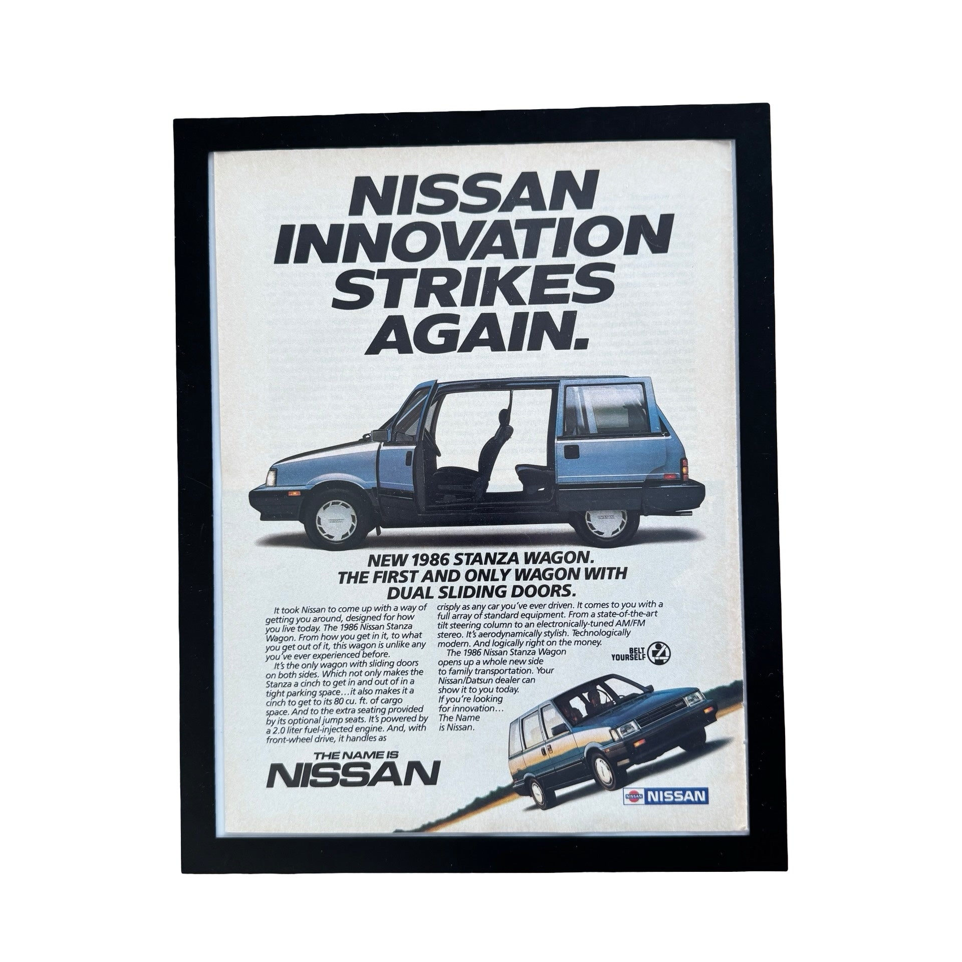 Nissan Stanza Wagon Innovation Strikes Again Vintage 1986 Car Ad Print