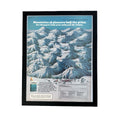 Newport Cigarettes Mountains of Pleasure Ski Map Vintage 1984 Ad Print