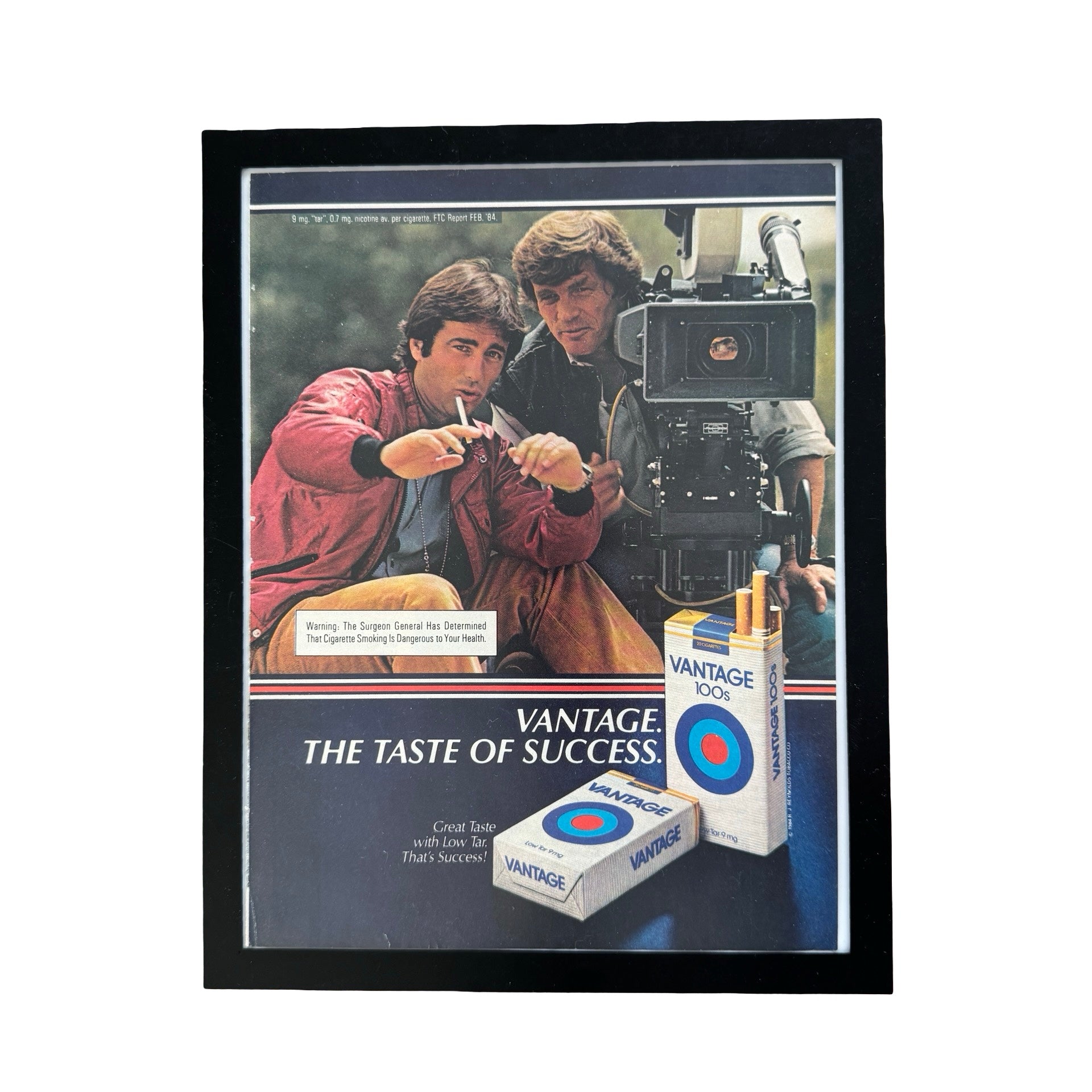 Vantage Cigarettes The Taste of Success Vintage 1984 Cigarette Ad Print