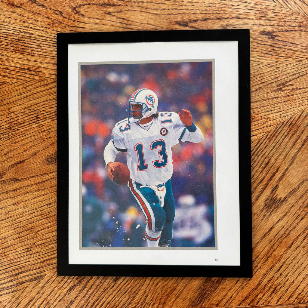 Miami Dolphins Dan Marino Vintage Football Photo Print - detail view