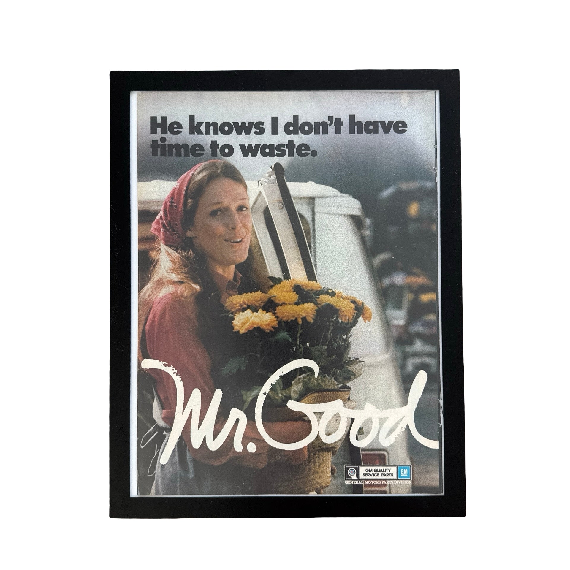 GM Mr Goodwrench Quality Service Parts Vintage Car Ad Print