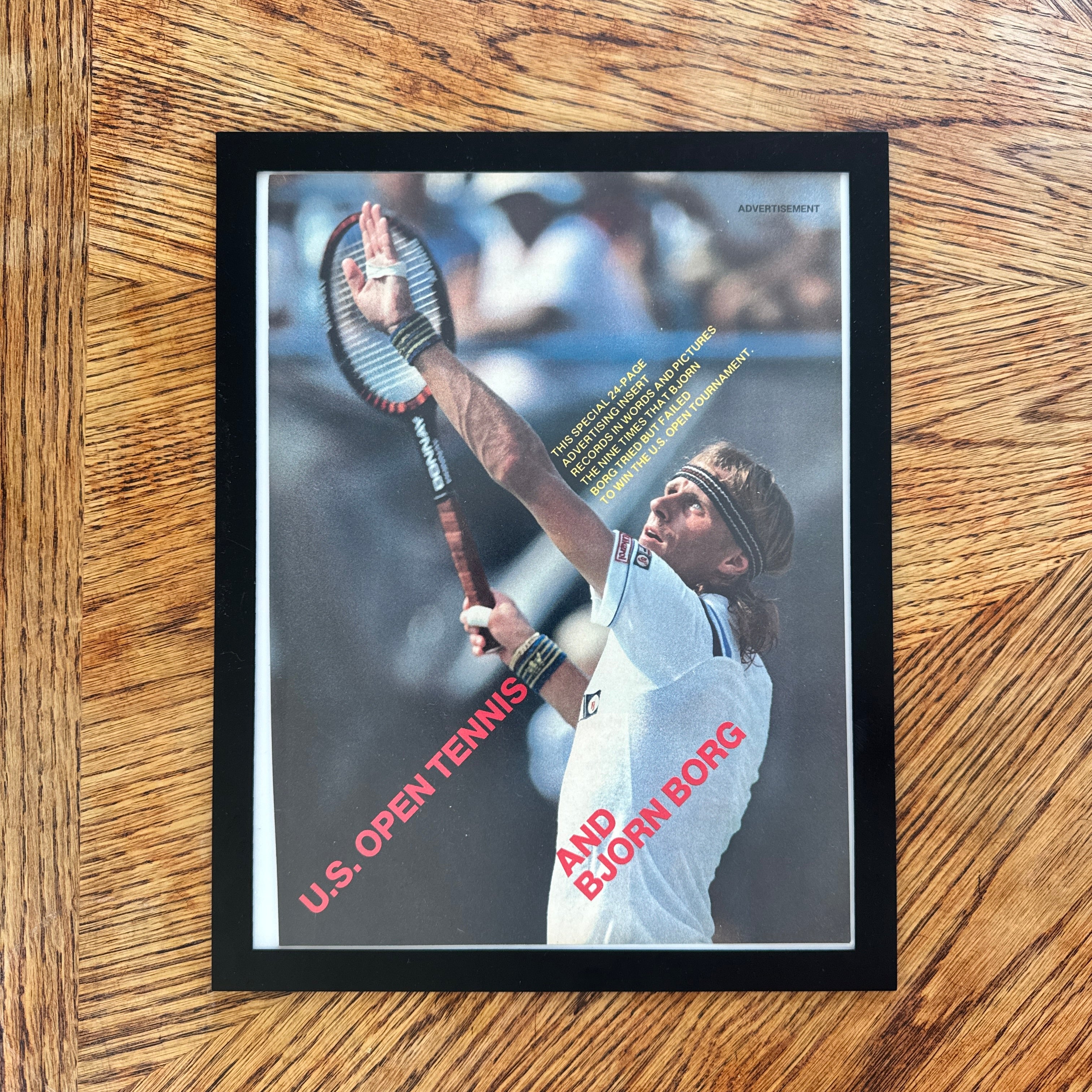 Bjorn Borg US Open Tennis Vintage Tennis Photo Print - detail view