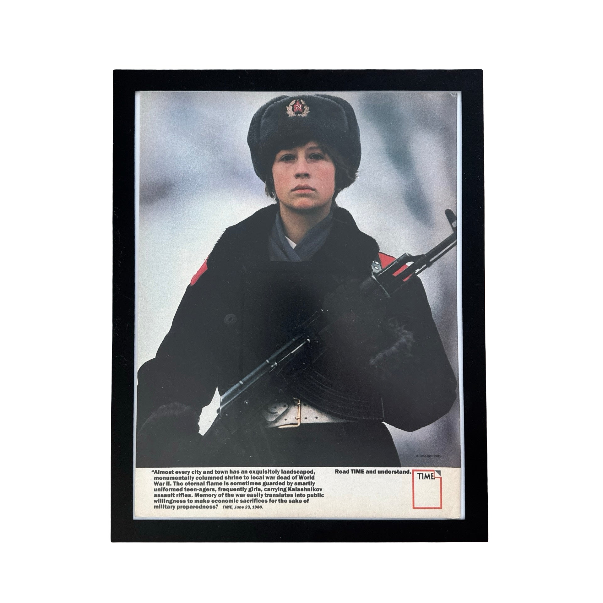 Time Magazine Read TIME and Understand Vintage 1981 Cold War Ad Print