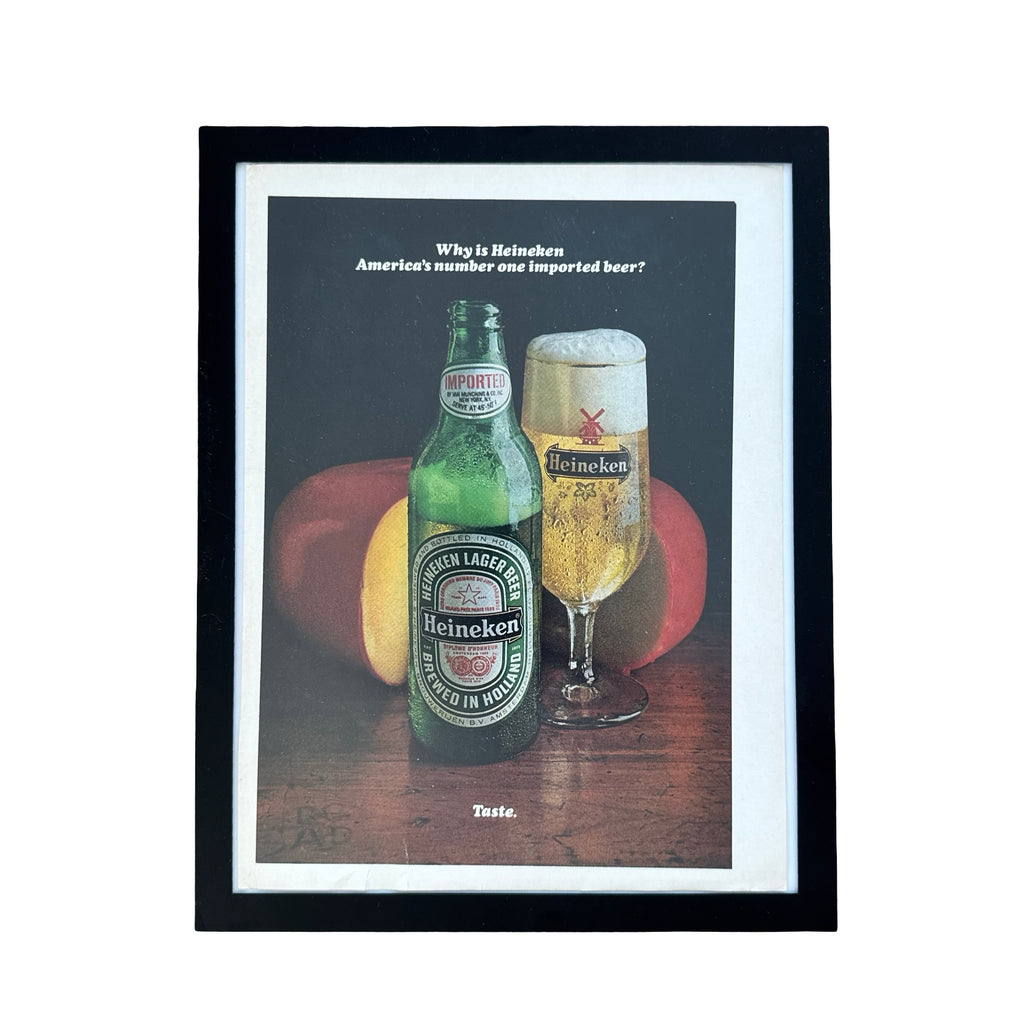 Heineken Lager Beer Taste Vintage Beer Ad Print Bar Wall Art
