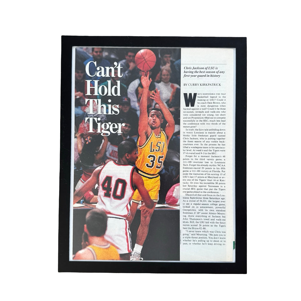 Chris Jackson LSU Tigers Can't Hold This Tiger Vintage Basketball Print