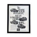 Ford Credit To Raise Your Interest Vintage 1989 Car Ad Print