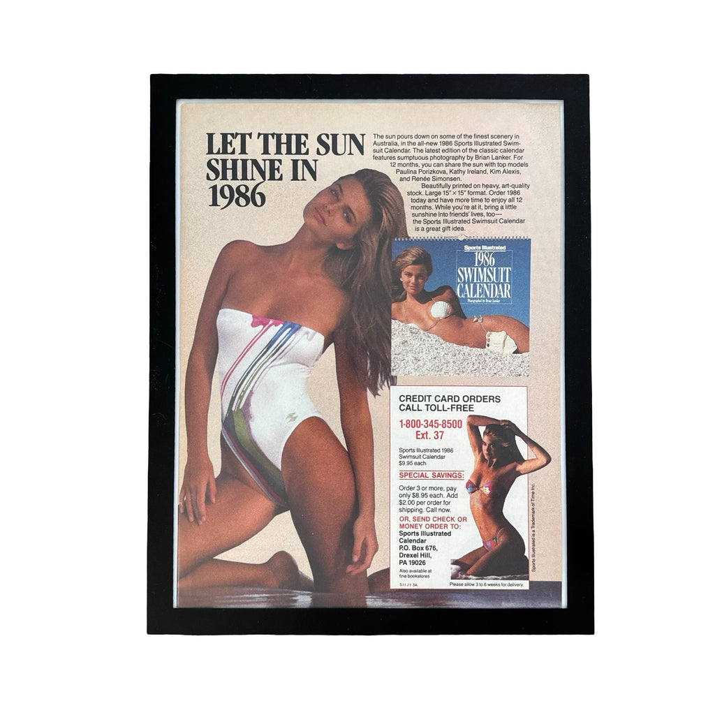 Sports Illustrated 1986 Swimsuit Calendar Vintage Ad Print Pin Up Wall Art