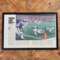 NY Giants Down and Dirty vintage magazine framed