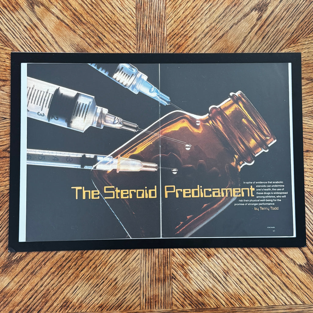 The Steroid Predicament vintage magazine framed