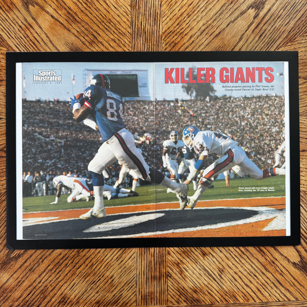 Killer Giants NFL vintage magazine framed