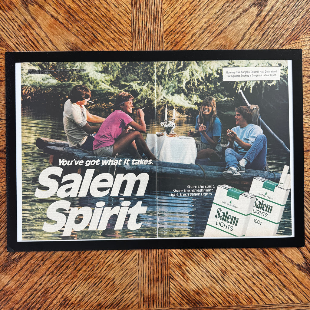 Salem Spirit cigarettes vintage magazine ad framed