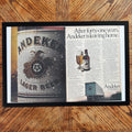 Andeker Lager Beer vintage magazine ad framed