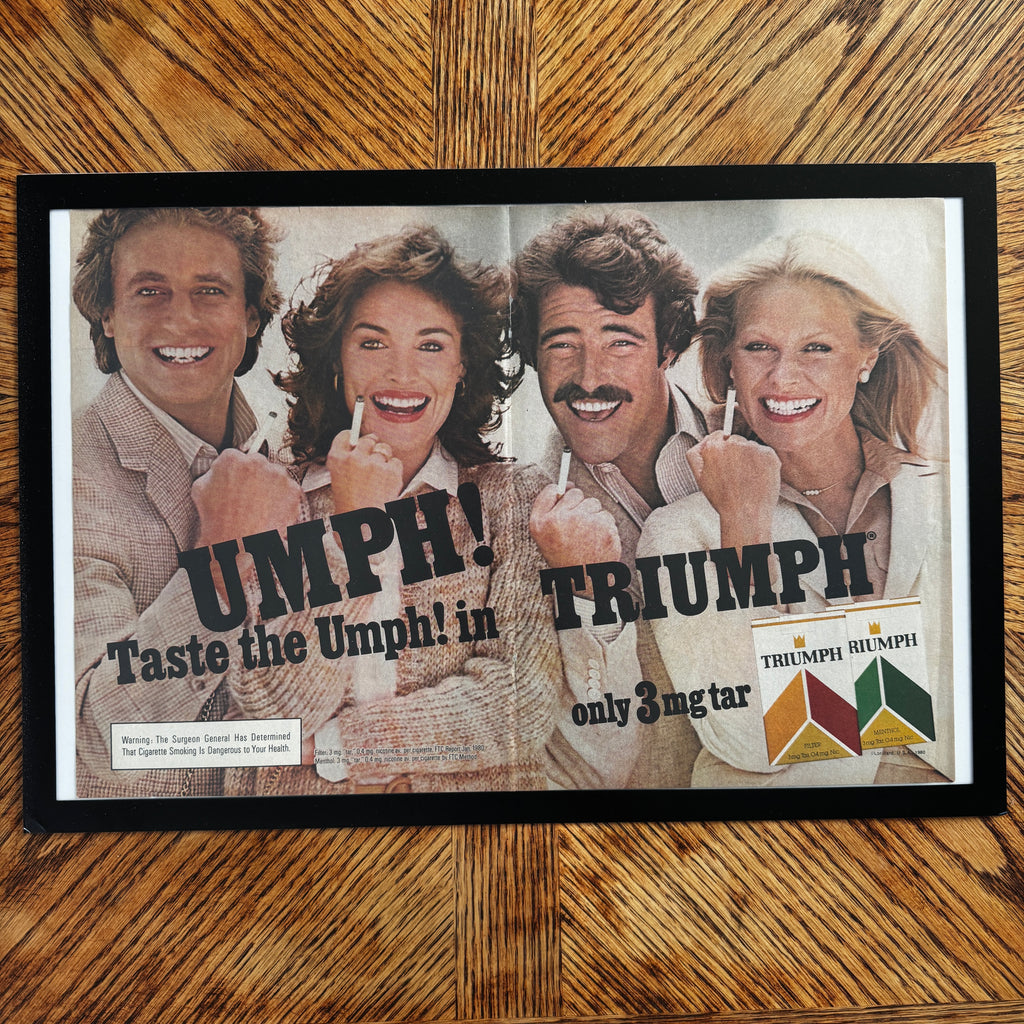 Triumph cigarettes vintage magazine ad framed