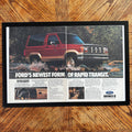 Ford Bronco II vintage magazine truck ad framed
